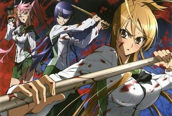 Highschool of the Dead: Zombis y fanservice disponibles en Netflix